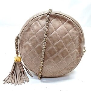 Authentic Chanel Leather Round Bag